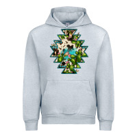 Heather Grey aztec  cowhide cactus gemstone Urban Hoodie - JahusDesignShop
