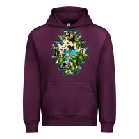 Mauve Wine aztec  cowhide cactus gemstone Urban Hoodie - JahusDesignShop