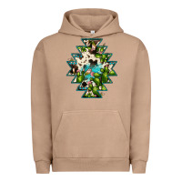 Pigment Burro aztec  cowhide cactus gemstone Urban Hoodie - JahusDesignShop