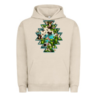 Pigment French Oak aztec  cowhide cactus gemstone Urban Hoodie - JahusDesignShop