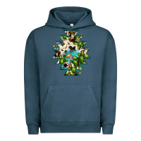 Pigment Midnight Navy aztec  cowhide cactus gemstone Urban Hoodie - JahusDesignShop