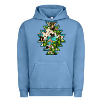 Pigment Pebble Blue aztec  cowhide cactus gemstone Urban Hoodie - JahusDesignShop