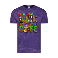 Cloud Purple Who needs luck when you are this cute Vintage Tee - OliviaCreatesArt