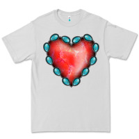 Dove Grey Gemstone Red Heart Premium Tee - Jasminsmagicworld