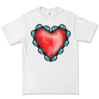 White Gemstone Red Heart Premium Tee - Jasminsmagicworld