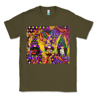 Army Green mardi gras gnome Classic Tee - CowGirlArtShop
