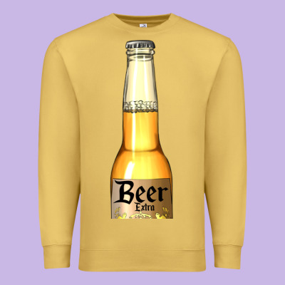Yellow Beer Bottle Premium Sweatshirt Designed By Adodesignshop