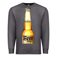 Charcoal Heather yellow beer bottle Premium Sweatshirt - AdoDesignShop