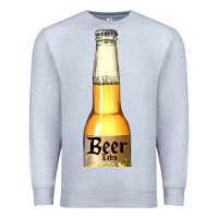 Heather Grey yellow beer bottle Premium Sweatshirt - AdoDesignShop