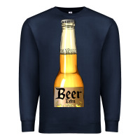 Navy yellow beer bottle Premium Sweatshirt - AdoDesignShop
