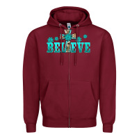 Burgundy western turquoise's gemstones cross believe Zipper Hoodie - BarkalooDesign