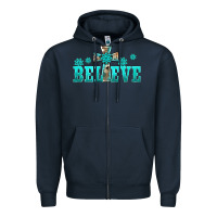Navy western turquoise's gemstones cross believe Zipper Hoodie - BarkalooDesign