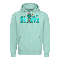 Western Turquoise's Gemstones Cross Believe Zipper Hoodie | Teevron