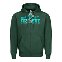 Sports Green western turquoise's gemstones cross believe Zipper Hoodie - BarkalooDesign