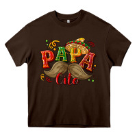 Chocolate Brown Papa cito Heavy Core Tee - NancyCooperArtShop