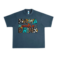 Midnight Navy mama needs a drink Urban Heavy Tee - OliviaCreatesArt
