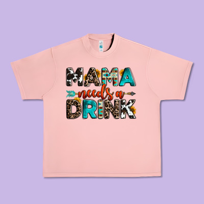 Mama Needs A Drink Urban Heavy Tee Designed By Oliviacreatesart