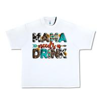 White mama needs a drink Urban Heavy Tee - OliviaCreatesArt