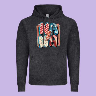 4th Of July Nana With Lightning Bolt Vintage Hoodie Designed By Fadigitalartstudio