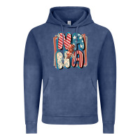 Vintage Denim 4th of July nana with lightning bolt Vintage Hoodie - FaDigitalArtStudio