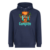 Navy camp life camp backpack Heavyweight Hoodie - AdoDesignShop