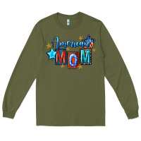 Army Green American mom Mother's Day Long Sleeve Tee - FaDigitalArtStudio