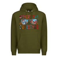 Army Green merry christmas Premium Hoodie - CowhideDigitalArt
