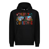 Black merry christmas Premium Hoodie - CowhideDigitalArt