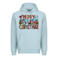 Blue Mist merry christmas Premium Hoodie - CowhideDigitalArt