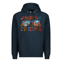 Navy merry christmas Premium Hoodie - CowhideDigitalArt