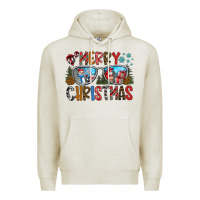 Oatmeal Heather merry christmas Premium Hoodie - CowhideDigitalArt