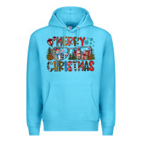 Ocean Blue merry christmas Premium Hoodie - CowhideDigitalArt