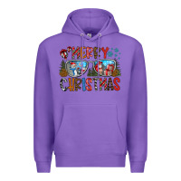 Purple merry christmas Premium Hoodie - CowhideDigitalArt