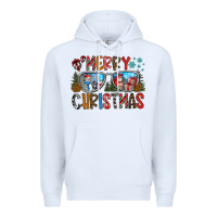 White merry christmas Premium Hoodie - CowhideDigitalArt