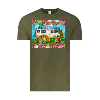 Vintage Olive Easter Day camping Vintage Tee - OliviaCreatesArt