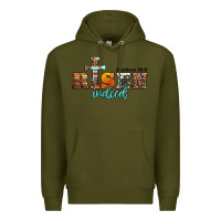 Army Green he is risen indeed matthew 28 6 jesus christ easter Premium Hoodie - Jasminsmagicworld