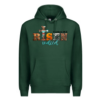 Sports Green he is risen indeed matthew 28 6 jesus christ easter Premium Hoodie - Jasminsmagicworld