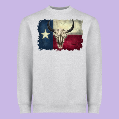 Texas Flag Heavyweight Sweatshirt Designed By Barkaloodesign