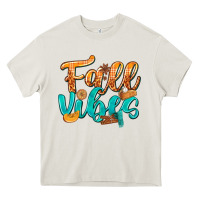 Cream Fall Vibes with Food Heavy Core Tee - texasbilliewilder