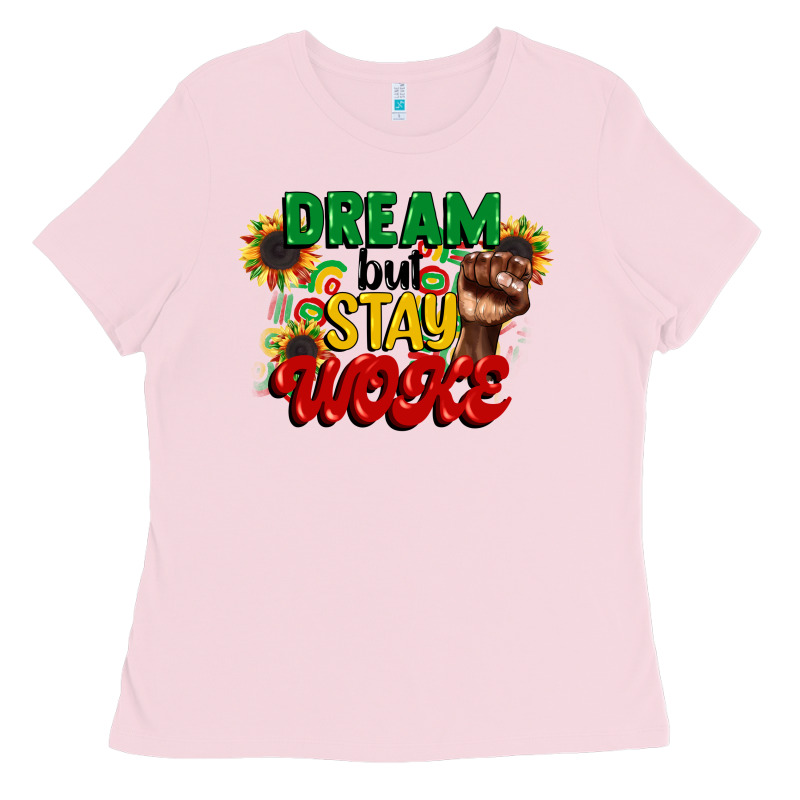 Dream But Stay Woke Juneteenth Ladies Tee by CowGirlArtShop | Teevron