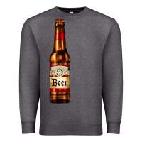 Charcoal Heather red beer bottle Premium Sweatshirt - AdoDesignShop