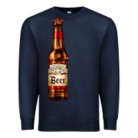 Navy red beer bottle Premium Sweatshirt - AdoDesignShop