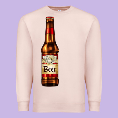 Red Beer Bottle Premium Sweatshirt Designed By Adodesignshop