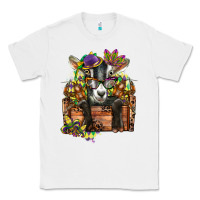 White mardi gras goat Classic Tee - CowGirlArtShop
