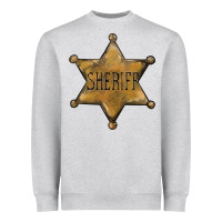 Heather Grey sheriff star Heavyweight Sweatshirt - BarkalooDesign