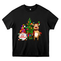Black merry christmas gnomes, reindeer Heavy Core Tee - RanaPortraitStore