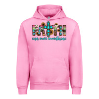 Fuchsia Pink faith can move mountains Urban Hoodie - JahusDesignShop