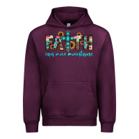 Mauve Wine faith can move mountains Urban Hoodie - JahusDesignShop