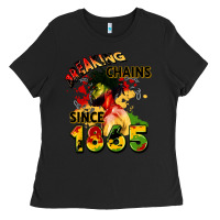 Black breaking chains since 1865 Ladies Tee - CowGirlArtShop