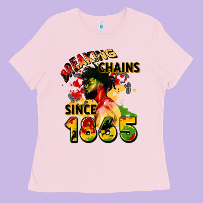 Breaking Chains Since 1865 Ladies Tee Designed By Cowgirlartshop